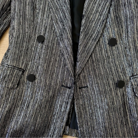 Isabel Marant Denel Double-Breasted Metallic Cocktail Blazer - Picture 6 of 13